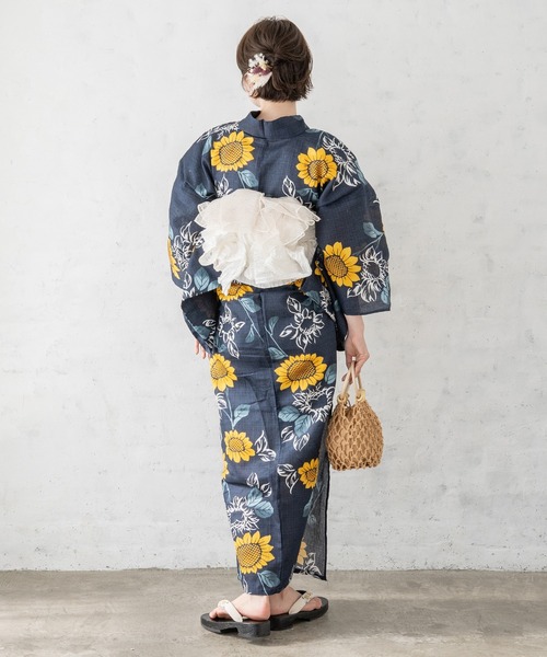 ゆかた館グレース（ユカタカングレース）の「こだわり浴衣５点セット（浴衣・レディース・エンジ/ラベンダー/ダークブルー/ワインレッド/ライラック/ベージュ/グレー系/ブルー/ネイビー/チャコールグレー/クリーム/サックスブルー/ブルー系その他4/ブルー系その他3/ブルー系その他2/ブルー系/ブラック系・SMALL/MEDIUM）」の21枚目の写真