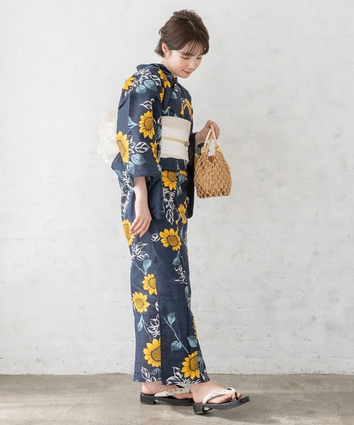 ゆかた館グレース（ユカタカングレース）の「こだわり浴衣５点セット（浴衣・レディース・エンジ/ラベンダー/ダークブルー/ワインレッド/ライラック/ベージュ/グレー系/ブルー/ネイビー/チャコールグレー/クリーム/サックスブルー/ブルー系その他4/ブルー系その他3/ブルー系その他2/ブルー系/ブラック系・SMALL/MEDIUM）」の22枚目の写真