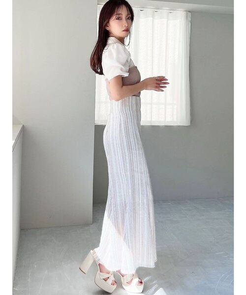 RESEXXY（リゼクシー）の「シャイニーツイードマーメイドスカート（スカート・レディース・ベージュ/ネイビー/アイボリー・FREE）」の18枚目の写真