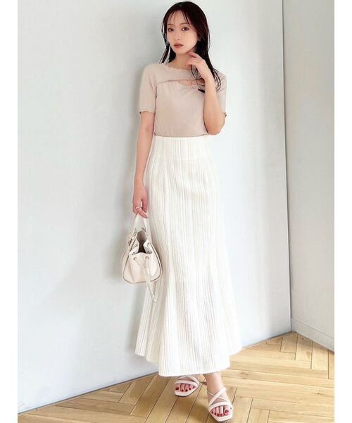 RESEXXY（リゼクシー）の「シャイニーツイードマーメイドスカート（スカート・レディース・ベージュ/ネイビー/アイボリー・FREE）」の17枚目の写真