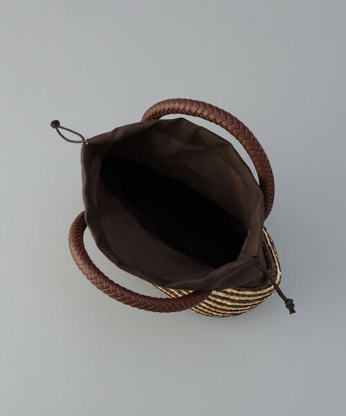 FREAK'S STORE（フリークスストア）の「ストローボーダーバッグ（かごバッグ・レディース・ブラウン/ネイビー・ONE SIZE）」の9枚目の写真