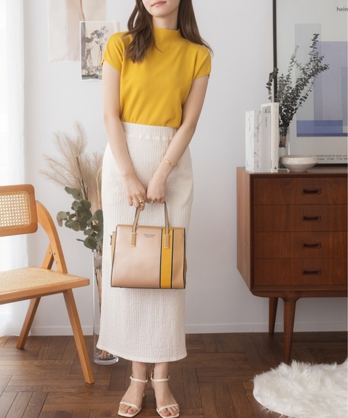 Miniministore（ミニミニストア）の「配色 ハンドバッグ（ハンドバッグ・レディース・ワインレッド/ベージュ/ゴールド/ミント・FREE）」の9枚目の写真
