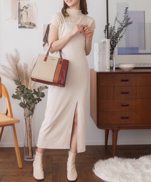 Miniministore（ミニミニストア）の「配色 ハンドバッグ（ハンドバッグ・レディース・ワインレッド/ベージュ/ゴールド/ミント・FREE）」の13枚目の写真