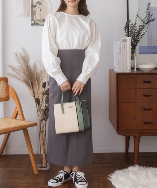 Miniministore（ミニミニストア）の「配色 ハンドバッグ（ハンドバッグ・レディース・ワインレッド/ベージュ/ゴールド/ミント・FREE）」の14枚目の写真