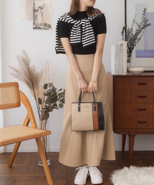 Miniministore（ミニミニストア）の「配色 ハンドバッグ（ハンドバッグ・レディース・ワインレッド/ベージュ/ゴールド/ミント・FREE）」の5枚目の写真
