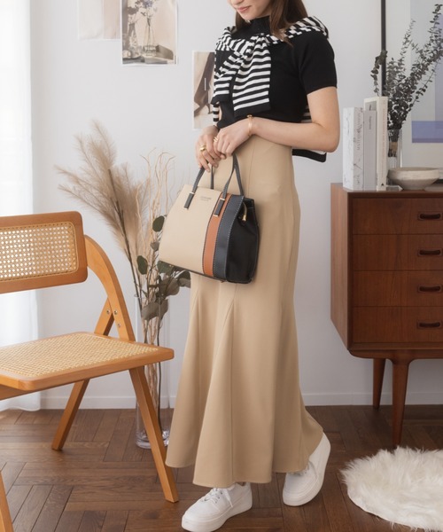 Miniministore（ミニミニストア）の「配色 ハンドバッグ（ハンドバッグ・レディース・ワインレッド/ベージュ/ゴールド/ミント・FREE）」の6枚目の写真