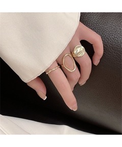 追加》8角ラインモチーフダイヤピンキーリング K10（リング）｜Lilas