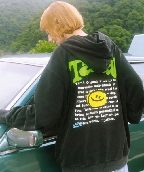 TAKA Original ★  コレクション デイジー パーカー TAKA Original Fun Growing beige full zipper color block