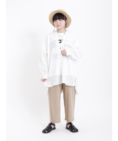 Samansa Mos2（サマンサ モスモス）の「リネンレーヨンゆるテーパード8分丈パンツ（その他パンツ・レディース・グレー/ブルー/ブラック/チャコール/ベージュ・ﾌﾘ-）」の21枚目の写真