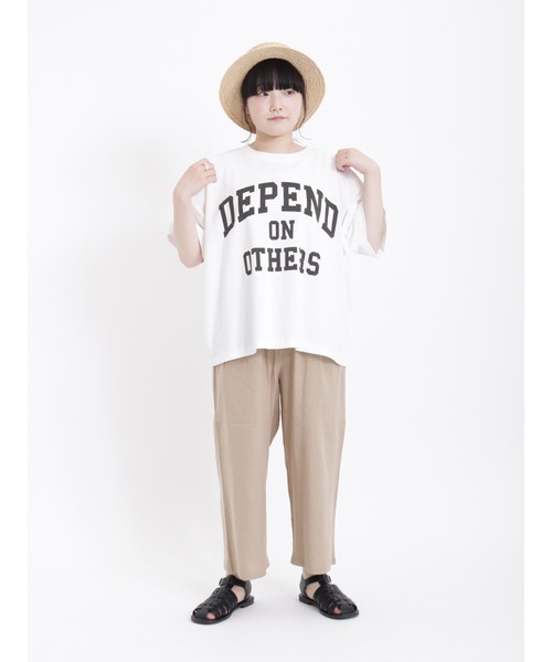 Samansa Mos2（サマンサ モスモス）の「リネンレーヨンゆるテーパード8分丈パンツ（その他パンツ・レディース・グレー/ブルー/ブラック/チャコール/ベージュ・ﾌﾘ-）」の22枚目の写真