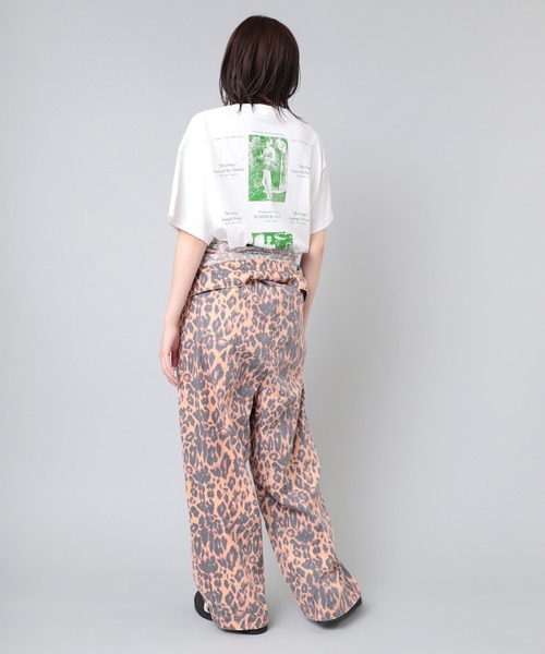 RNA(アールエヌエー)の「O0704 アニマルプリントシャツオールインワン(つなぎ/オールインワン・レディース・イエロー/レオパード/ゼブラ・MEDIUM)」の14枚目の写真