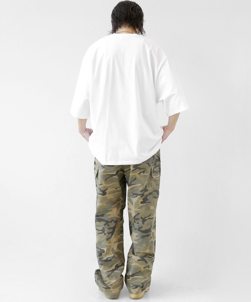 minsobi（ミンソビ）の「迷彩ワイドカーゴパンツ ミリタリーパンツ（カーゴパンツ・メンズ・カーキ/ベージュ・FREE）」の8枚目の写真