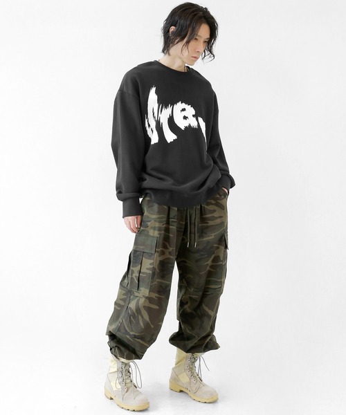 minsobi（ミンソビ）の「迷彩ワイドカーゴパンツ ミリタリーパンツ（カーゴパンツ・メンズ・カーキ/ベージュ・FREE）」の13枚目の写真