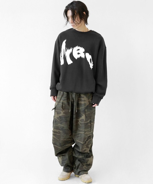 minsobi（ミンソビ）の「迷彩ワイドカーゴパンツ ミリタリーパンツ（カーゴパンツ・メンズ・カーキ/ベージュ・FREE）」の11枚目の写真
