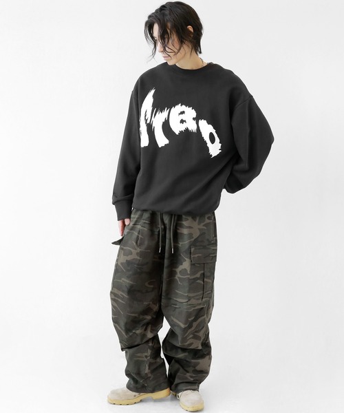 minsobi（ミンソビ）の「迷彩ワイドカーゴパンツ ミリタリーパンツ（カーゴパンツ・メンズ・カーキ/ベージュ・FREE）」の10枚目の写真