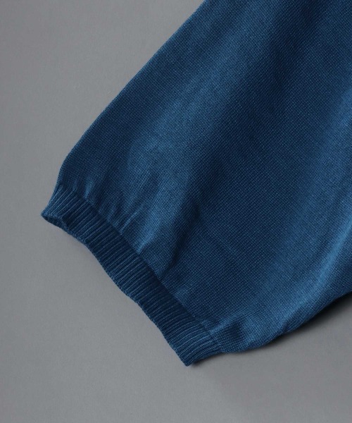 SITRY(シトリー)の「cable knitting polo shirt /ケーブル編み サマーニット ポロシャツ(ポロシャツ・メンズ・ブラック/ホワイト/ネイビー・L/XL/M)」の9枚目の写真