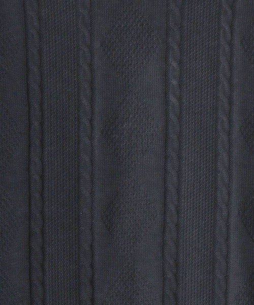 SITRY(シトリー)の「cable knitting polo shirt /ケーブル編み サマーニット ポロシャツ(ポロシャツ・メンズ・ブラック/ホワイト/ネイビー・L/XL/M)」の5枚目の写真