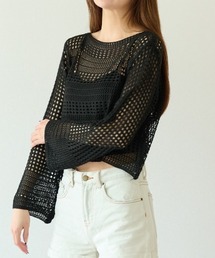 ECRIRE | 夏気分UP。透かし編みニットショートトップス(ニット/セーター)
