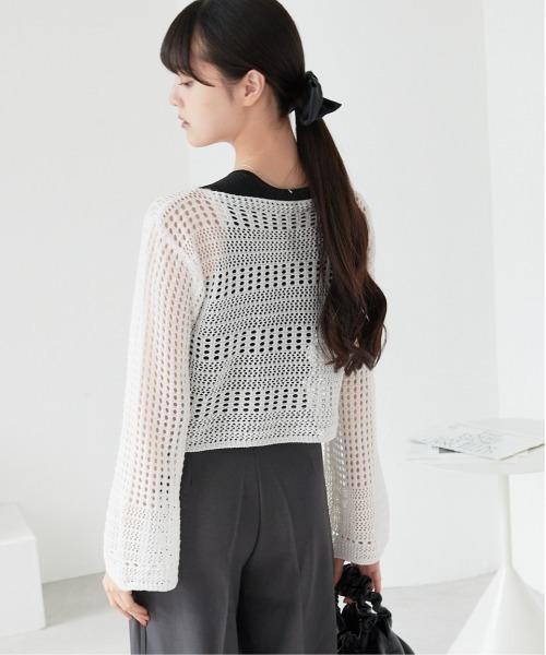 ALAIA- クリノリンニット製 ショートドレス Cotton Gauze Leaf Embroidery Sleeveless Dress | Pasand by ne