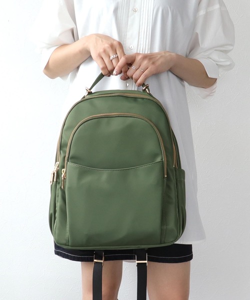 Three Four Time（ｽﾘｰﾌｫｰﾀｲﾑ）の「PC収納ポケット付きリュック（バックパック/リュック・レディース・ブラック/ベージュ/グレー/カーキ・FREE）」の9枚目の写真