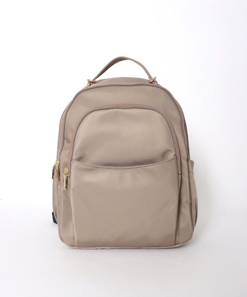 Three Four Time（ｽﾘｰﾌｫｰﾀｲﾑ）の「PC収納ポケット付きリュック（バックパック/リュック・レディース・ブラック/ベージュ/グレー/カーキ・FREE）」の12枚目の写真