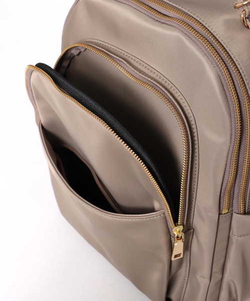 Three Four Time（ｽﾘｰﾌｫｰﾀｲﾑ）の「PC収納ポケット付きリュック（バックパック/リュック・レディース・ブラック/ベージュ/グレー/カーキ・FREE）」の19枚目の写真