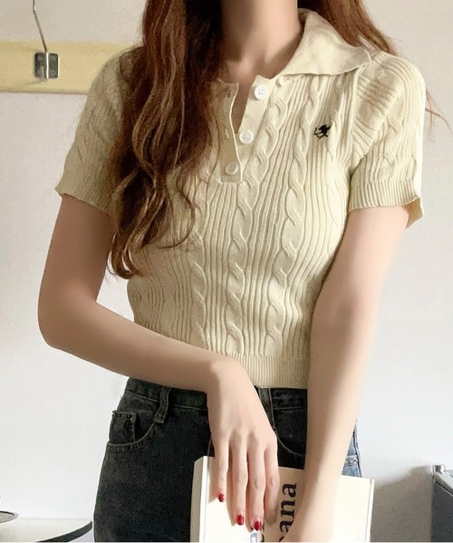 ROOPTOKYO（ループトウキョウ）の「KNIT POLO / ニットポロシャツ