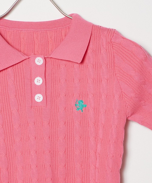 ROOPTOKYO（ループトウキョウ）の「KNIT POLO / ニットポロシャツ（ポロシャツ・レディース・ピンク/クリーム/グレー/ブルー・S/M/1/2）」の11枚目の写真