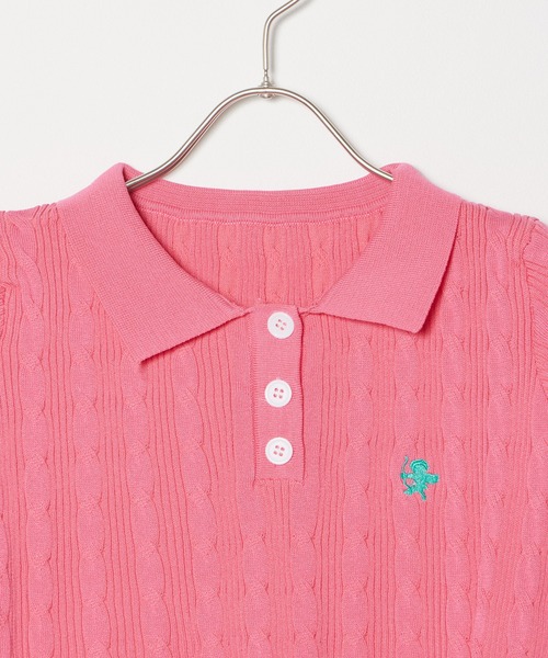 ROOPTOKYO（ループトウキョウ）の「KNIT POLO / ニットポロシャツ（ポロシャツ・レディース・ピンク/クリーム/グレー/ブルー・S/M/1/2）」の10枚目の写真