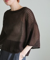 select MOCA | リネンタッチメッシュニットトップス(ニット/セーター)