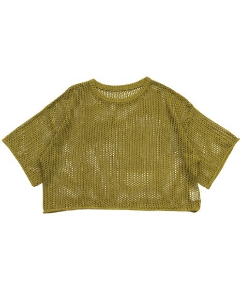 select MOCA(セレクトモカ)の「リネンタッチメッシュニットトップス(ニット/セーター・レディース・アイボリー/ブラック/ブルー/グリーン/ブラウン/グレイッシュベージュ・FREE)」の18枚目の写真