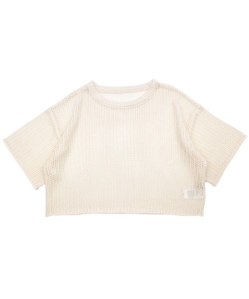 select MOCA（セレクトモカ）の「リネンタッチメッシュニットトップス