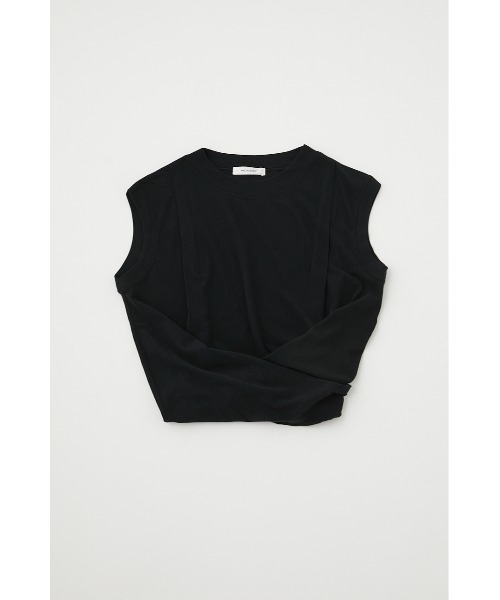 MOUSSY（マウジー）の「BACK TIE SLEEVELESS トップス（タンクトップ・レディース・ブラック/ホワイト系その他/ライトピンク・FREE）」の4枚目の写真