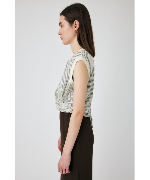 MOUSSY（マウジー）の「BACK TIE SLEEVELESS トップス（タンクトップ・レディース・ブラック/ホワイト系その他/ライトピンク・FREE）」の8枚目の写真