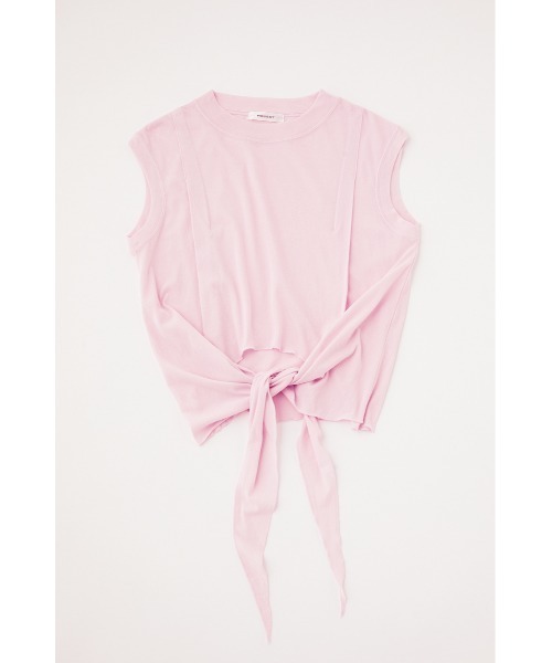 MOUSSY（マウジー）の「BACK TIE SLEEVELESS トップス（タンクトップ・レディース・ブラック/ホワイト系その他/ライトピンク・FREE）」の18枚目の写真