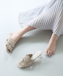 JELLY BEANS（ジェリービーンズ）の「フラワー刺繍クリアカラーヒール