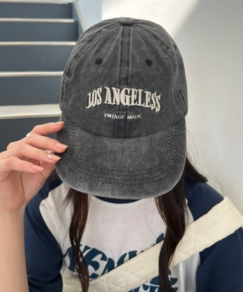 nemne store（ネンネストア）の「《Delfy》ロゴ入りピグメントキャップ（キャップ・レディース・ネイビー/グリーン/ベージュ/ブラック・フリー）」の2枚目の写真