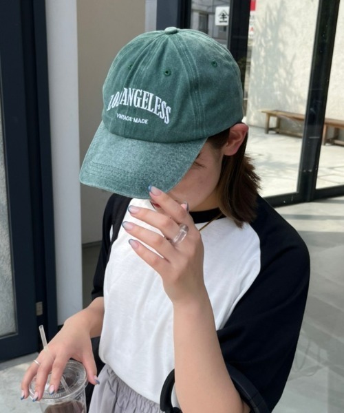 nemne store（ネンネストア）の「《Delfy》ロゴ入りピグメントキャップ（キャップ・レディース・ネイビー/グリーン/ベージュ/ブラック・フリー）」の18枚目の写真