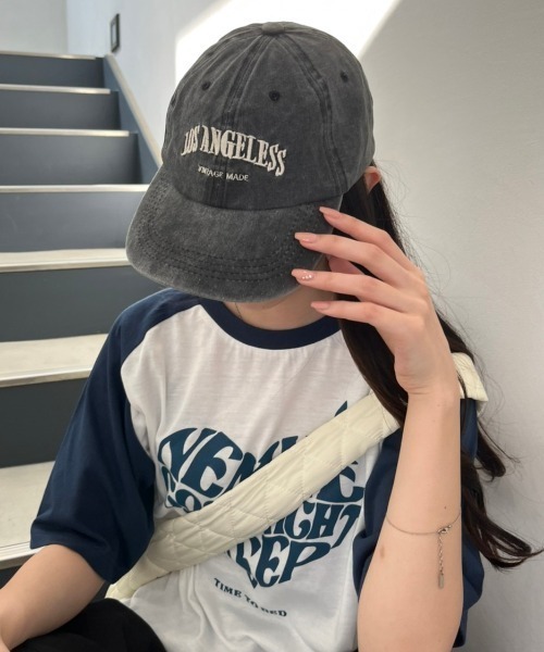 nemne store（ネンネストア）の「《Delfy》ロゴ入りピグメントキャップ（キャップ・レディース・ネイビー/グリーン/ベージュ/ブラック・フリー）」の16枚目の写真