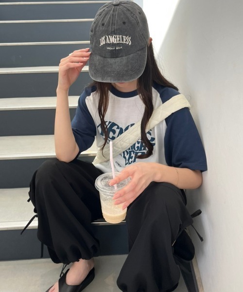 nemne store（ネンネストア）の「《Delfy》ロゴ入りピグメントキャップ（キャップ・レディース・ネイビー/グリーン/ベージュ/ブラック・フリー）」の14枚目の写真