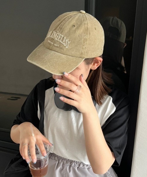 nemne store（ネンネストア）の「《Delfy》ロゴ入りピグメントキャップ（キャップ・レディース・ネイビー/グリーン/ベージュ/ブラック・フリー）」の10枚目の写真