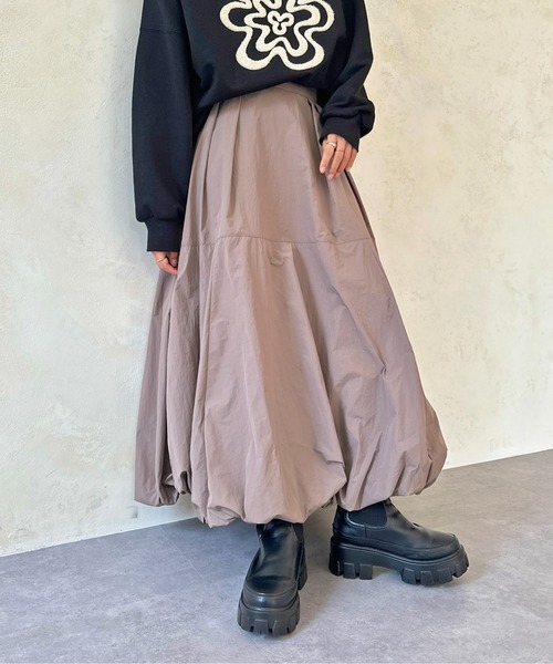CPCM(シーピーシーエム)の「タフタバルーンスカート(スカート・レディース・オフホワイト/カーキ/ベージュ/ブラック/モカ・FREE)」の3枚目の写真