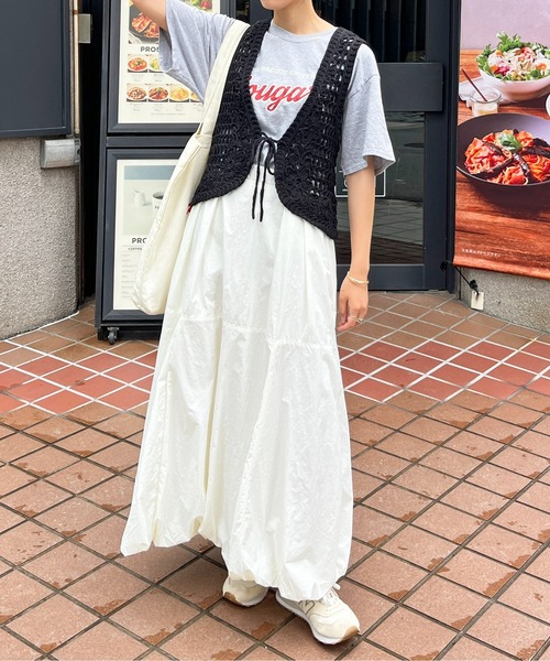 CPCM(シーピーシーエム)の「タフタバルーンスカート(スカート・レディース・オフホワイト/カーキ/ベージュ/ブラック/モカ・FREE)」の6枚目の写真