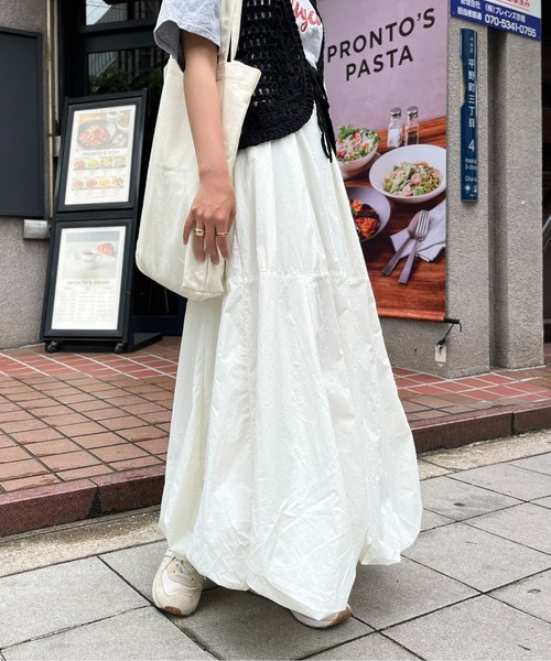 CPCM(シーピーシーエム)の「タフタバルーンスカート(スカート・レディース・オフホワイト/カーキ/ベージュ/ブラック/モカ・FREE)」の10枚目の写真