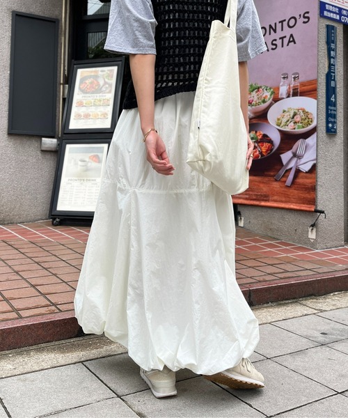 CPCM(シーピーシーエム)の「タフタバルーンスカート(スカート・レディース・オフホワイト/カーキ/ベージュ/ブラック/モカ・FREE)」の15枚目の写真