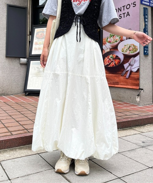 CPCM(シーピーシーエム)の「タフタバルーンスカート(スカート・レディース・オフホワイト/カーキ/ベージュ/ブラック/モカ・FREE)」の17枚目の写真