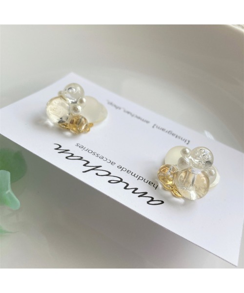 tone(トーン)の「【amechan】海の泡(ピアス)(MA)(ピアス(両耳用)・レディース・ホワイト/ゴールド・FREE)」の9枚目の写真
