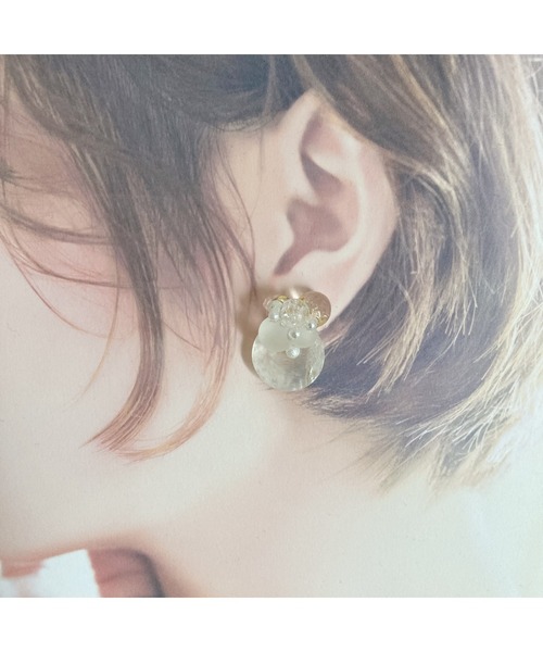 tone(トーン)の「【amechan】海の泡(ピアス)(MA)(ピアス(両耳用)・レディース・ホワイト/ゴールド・FREE)」の7枚目の写真