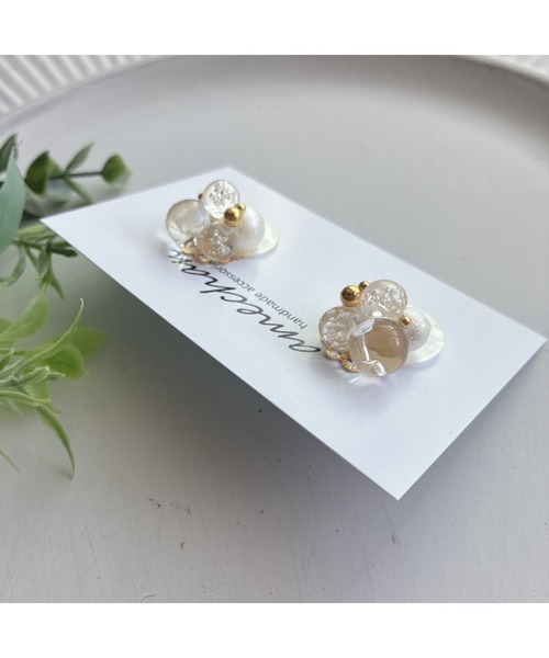 tone(トーン)の「【amechan】海の泡(ピアス)(MA)(ピアス(両耳用)・レディース・ホワイト/ゴールド・FREE)」の11枚目の写真