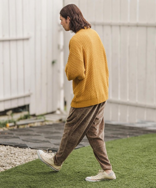 CAMBIO（カンビオ）の「mn2793- Waffle Mock Neck Knit Pullover ニット（ニット/セーター・メンズ・グレー/グリーン/ブラック/オレンジ/マスタード・M/L）」の21枚目の写真
